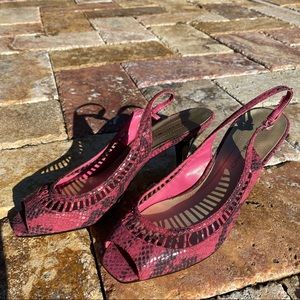 Pink Snake Skin Mini heels